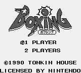 Boxing Title Screen