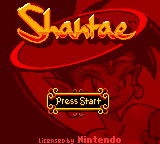 Shantae Title Screen