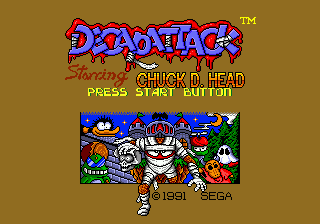 DecapAttack Title Screen