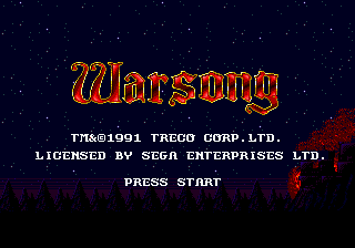 Warsong Title Screen