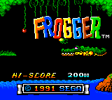 Frogger(beta) Title Screen