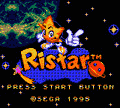 Ristar Title Screen