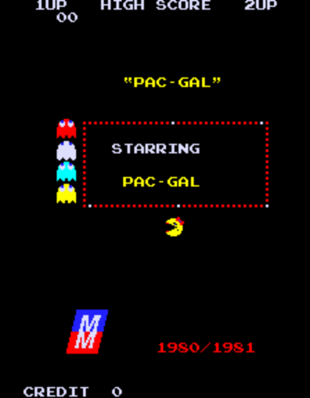 Pac-Gal Title Screen