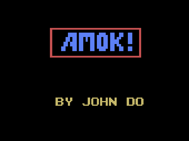 Amok Title Screen