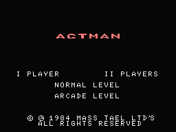 Actman Title Screen