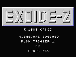 Exoide-Z Title Screen