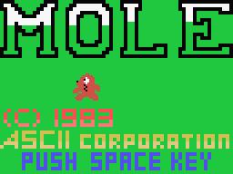 Mole Title Screen
