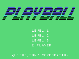 Playball Title Screen