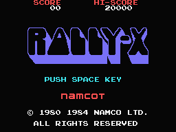 Rally-X Title Screen