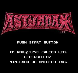 Astyanax Title Screen