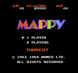 Mappy Title Screen