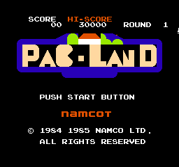 Pac-Land Title Screen