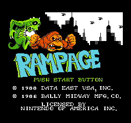 Rampage Title Screen