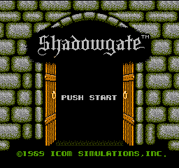 Shadowgate Title Screen