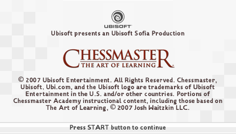 Chessmaster Title Screen