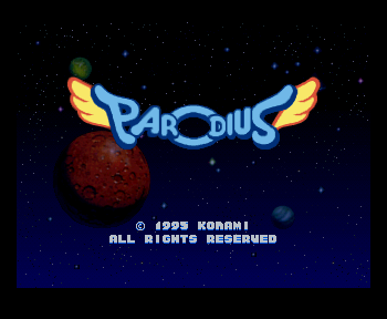 Parodius Title Screen
