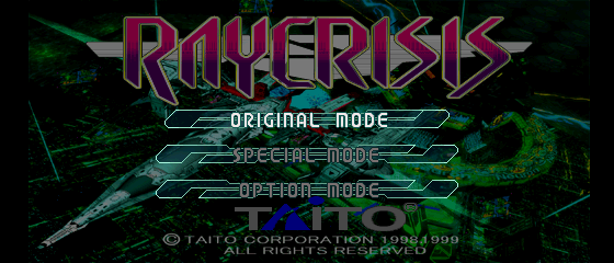 RayCrisis Title Screen