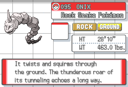 Onix  Pokédex