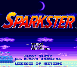 Sparkster Title Screen