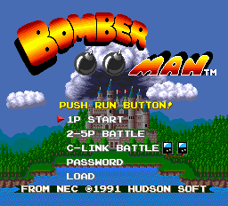 Bomberman Title Screen