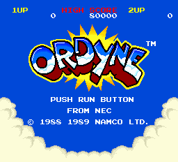 Ordyne Title Screen