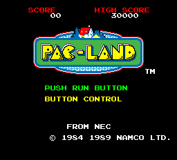 Pac-Land Title Screen