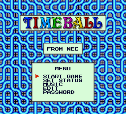 Timeball Title Screen