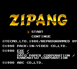 Zipang Title Screen