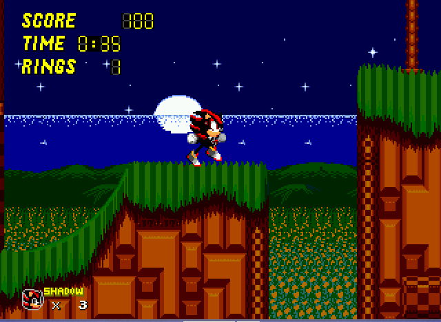 SHADOW THE HEDGEHOG IN SONIC 2 (ROM Hack) 