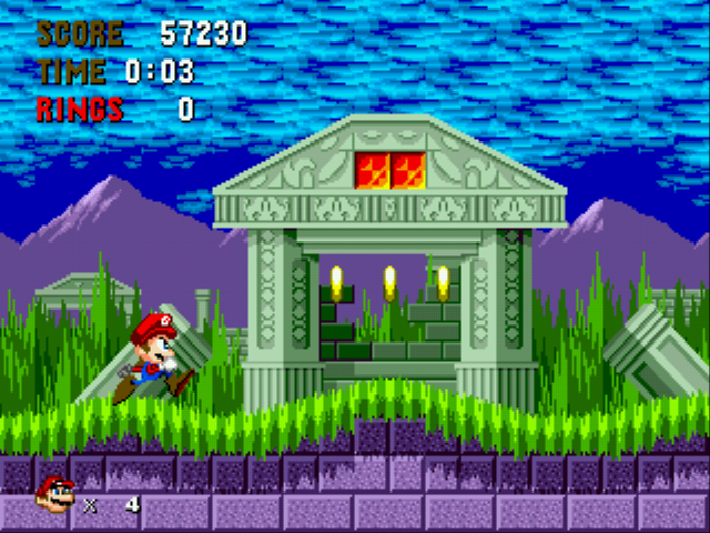 Game: Mario in Sonic 1 (Somari) sega - Play Free Online